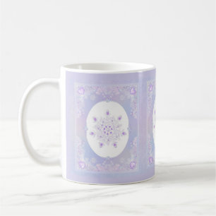 Mug flocon de neige violet clair et coeur étincelant