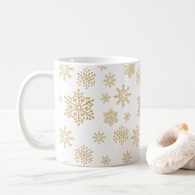 Mug flocon doré (Avec donut)