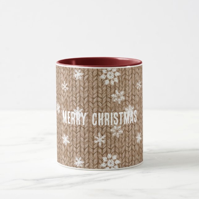 Mug Flocons de neige de Noël au cacao crème (Centre)