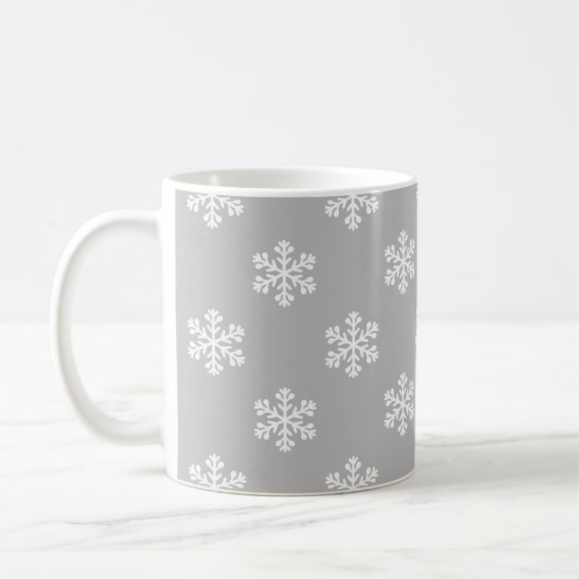 Mug Flocons de neige silencieux en gris (Gauche)