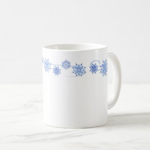 Mug Flocons de neige Tasse-Bleus de café en céramiqu