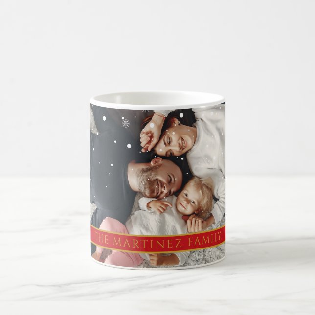 Mug Flocons de neige Votre Photo et Nom (Centre)