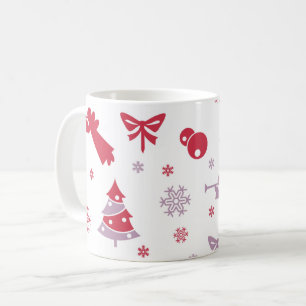 Mug Flocons de Noël, Anges et Motif d'Arbres 