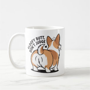 Mug Floofy Butt Ne jugez pas l'humour Corgi