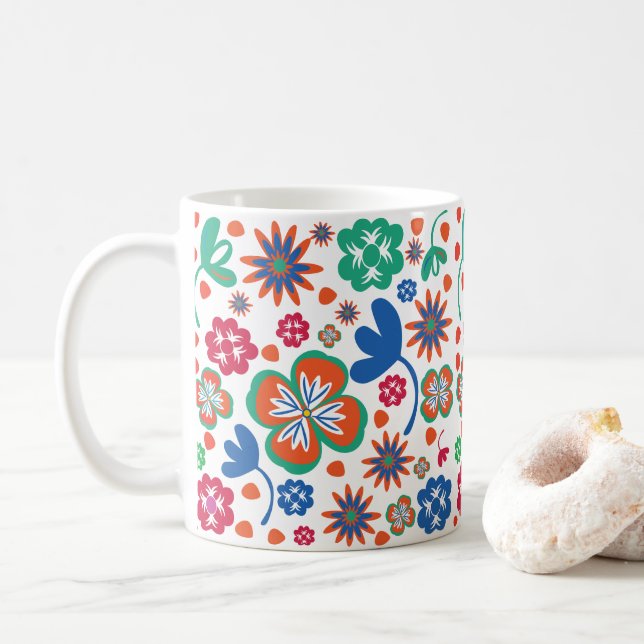 Mug Floral (Avec donut)