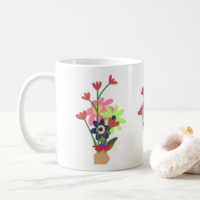 mug floral  (Avec donut)