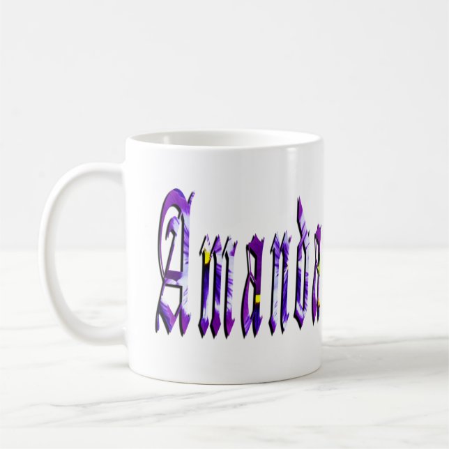 Mug Floral Amanda Girls Nom Logo, (Gauche)