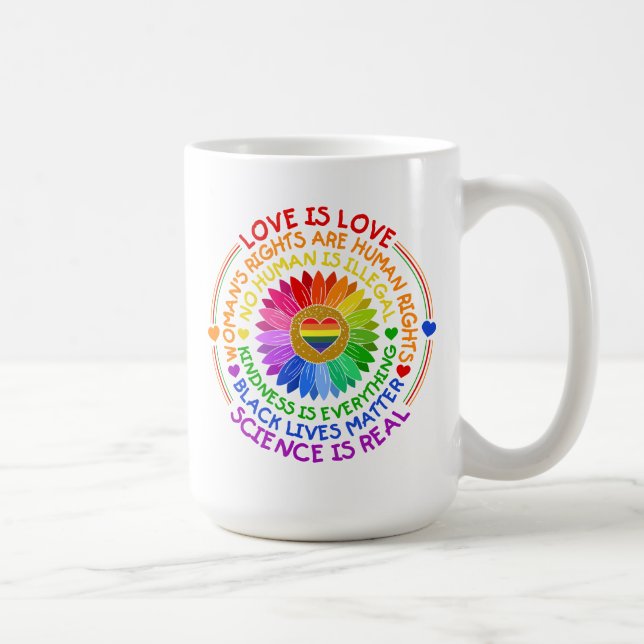 Mug Floral Arc-en-ciel Position politique et sociale (Droite)