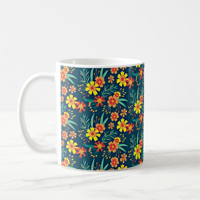Mug Floral Arrière - plan Belle conception-46566 (Gauche)