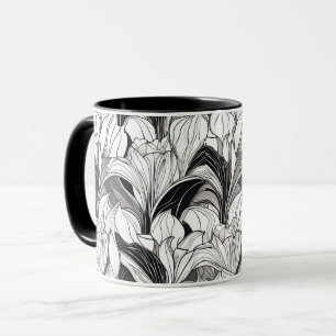 Mug floral Art Déco