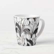 Mug floral Art déco 12oz
