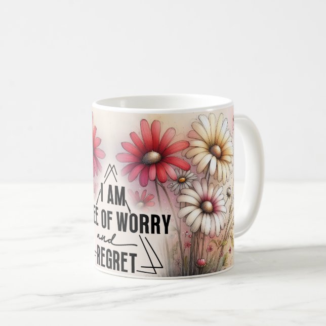 Mug floral avec citations positives (Devant droit)