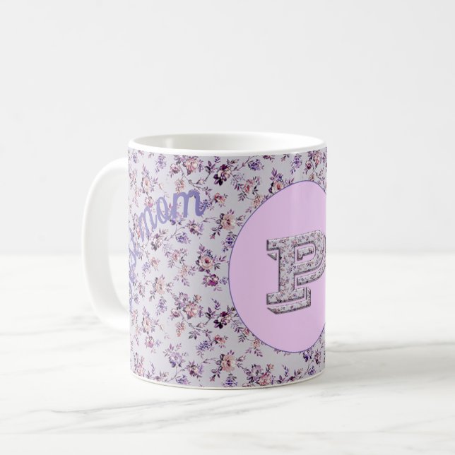 Mug Floral Best maman P (Devant gauche)