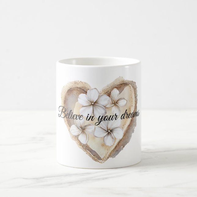 Mug Floral blanc du coeur (Centre)