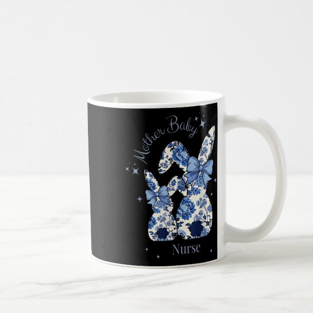Mug Floral Bleu Coquette Grotte Grotte de Pâques Mère  (Droite)