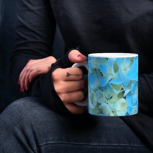Mug Floral bleu français Hydrangea (In Situ Held)