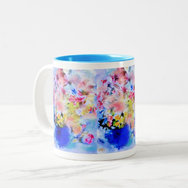 Mug floral Blues (Devant gauche)