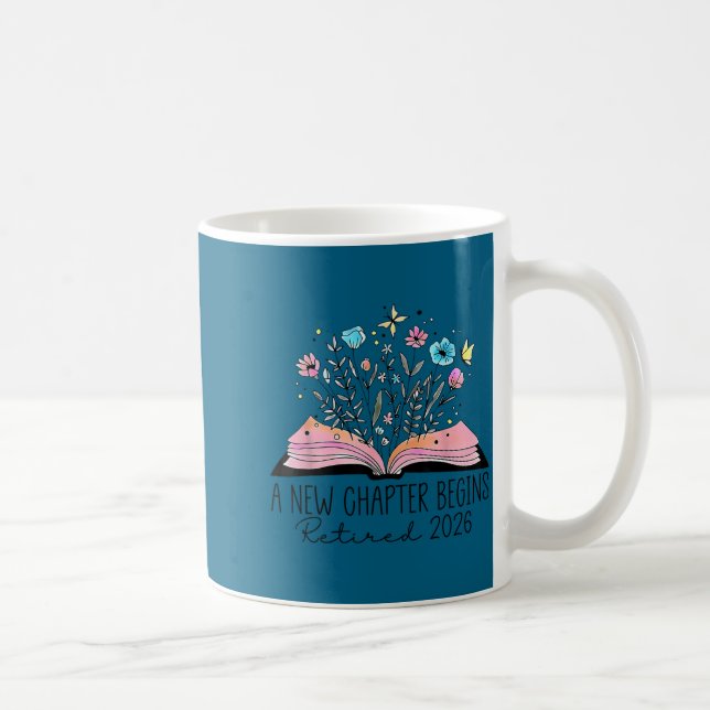 Mug Floral Book A New Chapter Begins Retired 2026 Reti (Droite)