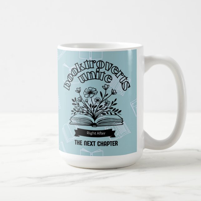 Mug Floral "Booktroverts Unite" (Droite)