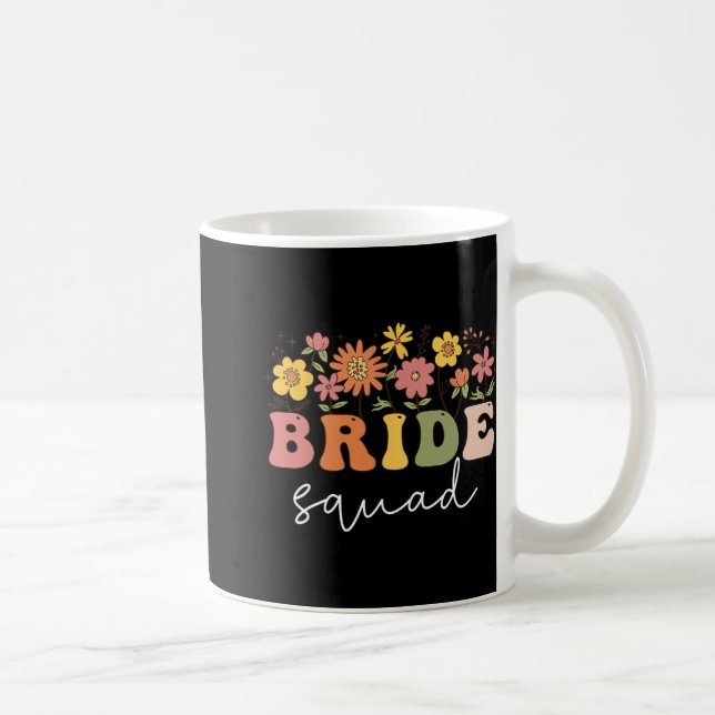Mug Floral Bride Fleur sauvage Mariage Bachelorette (Droite)