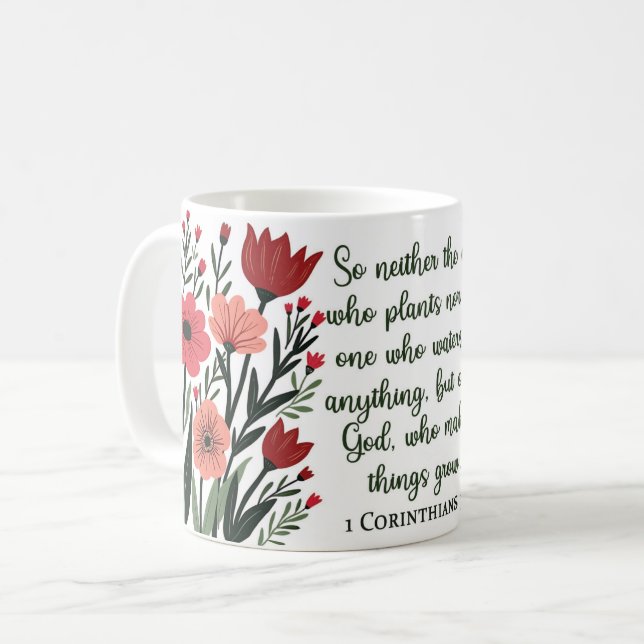 Mug Floral Chrétien (Devant gauche)