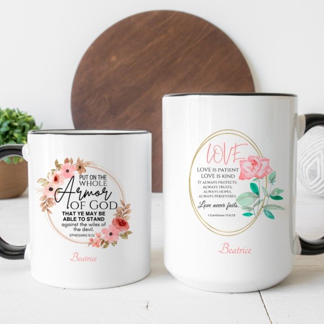 Mug Floral Christian Inspiration Bible Verse (Créateur téléchargé)