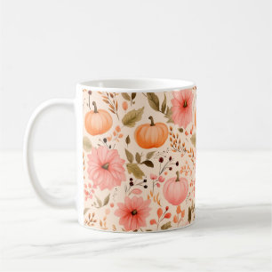 Mug Floral Citrouille d'automne