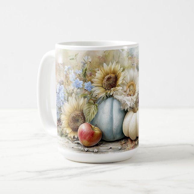 Mug Floral Citrouille d'automne (Devant gauche)