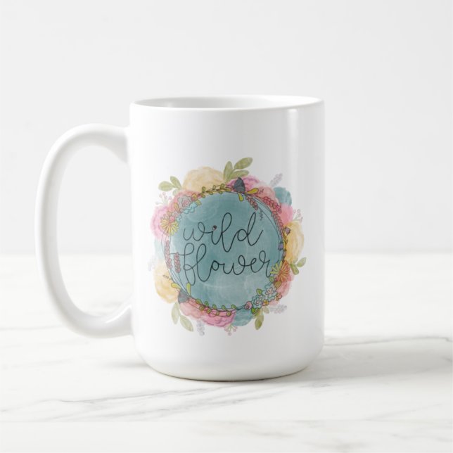 Mug Floral de couronne fleur sauvage (Gauche)