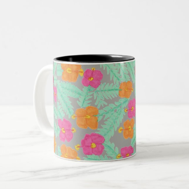 Mug floral de la jungle tropicale (Devant gauche)