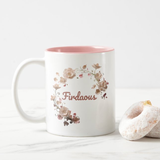 Mug floral ferme (Avec donut)