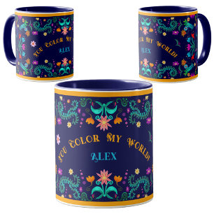 Mug Floral Fiesta Artisanat Populaire Mexicain Vous co