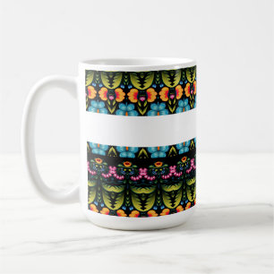 Mug Floral Folk Art Moderne