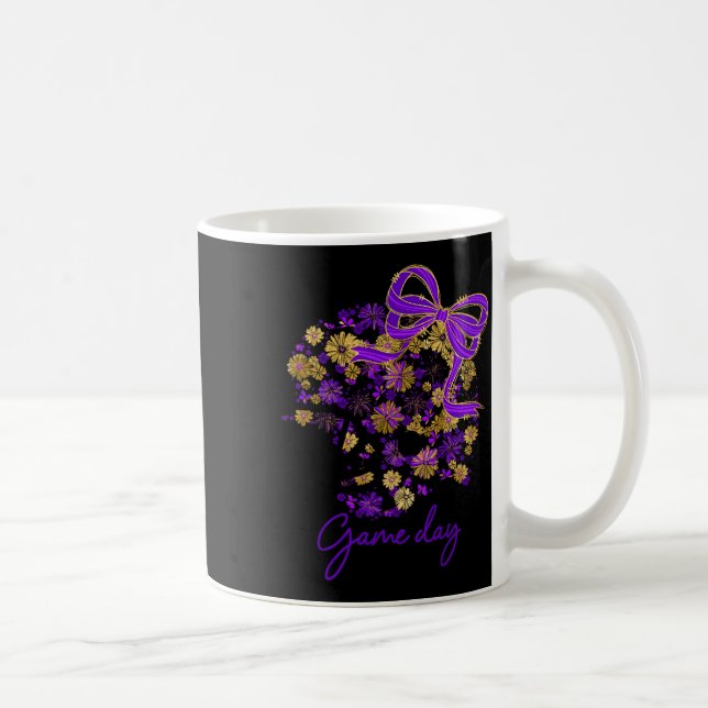 Mug Floral Football Game Day Girly Team Srit Purple Bl (Droite)