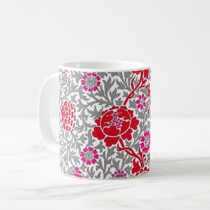 Mug Floral jacobéen, rose et gris foncé