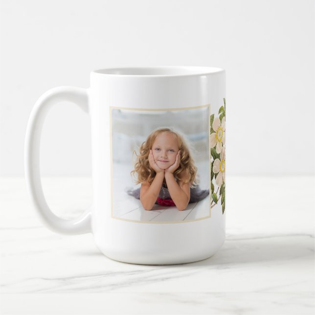 Mug Floral Love You Photo  (Gauche)
