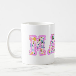 Mug Floral Mama Retro Maman Boho Mère