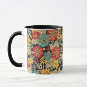 Mug Floral Moderne, Lumineux Et Coloré