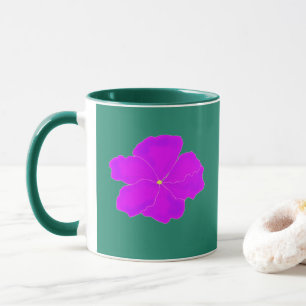 Mug Floral moderne violet vert émeraude