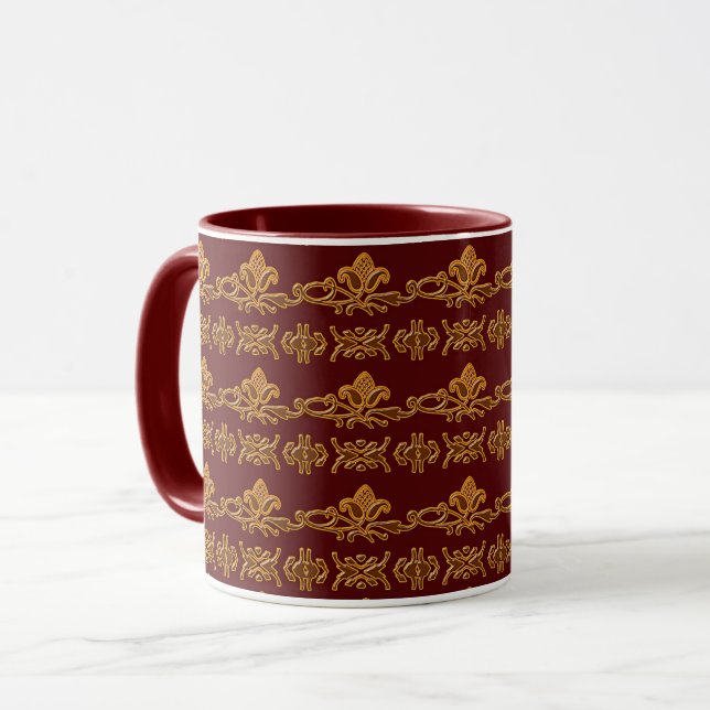 Mug Floral Motif rétro (Devant gauche)
