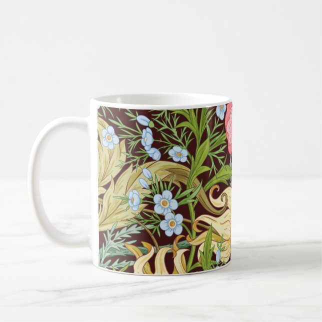 Mug Floral motif sans couture, arrière - plan avec In  (Gauche)