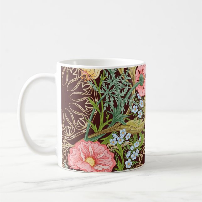Mug Floral motif sans couture, arrière - plan avec In  (Gauche)
