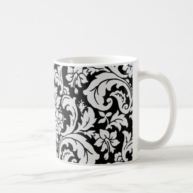 Mug Floral noir et blanc (Droite)
