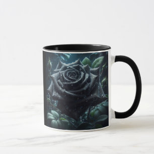 Mug Floral noir Rose