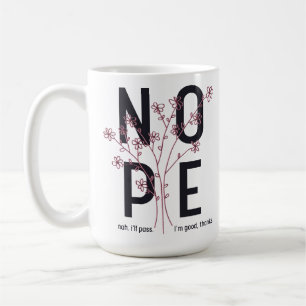 Mug Floral Nope