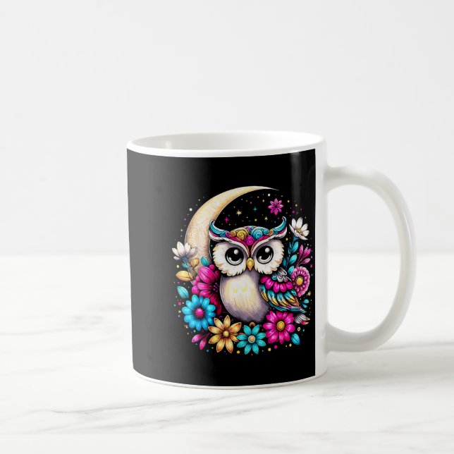 Mug Floral Owl And Moon  (Droite)