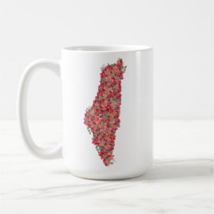 Mug Floral Palestine carte la liberté artistique pour