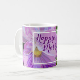 Mug Floral Pansy Violet