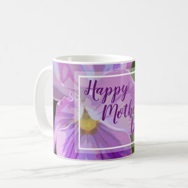 Mug Floral Pansy Violet (Devant gauche)