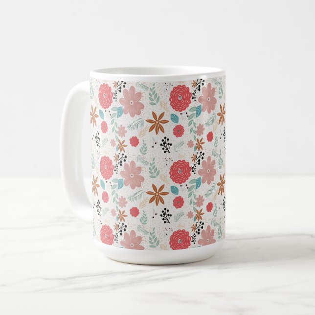 Mug Floral peint (Devant gauche)